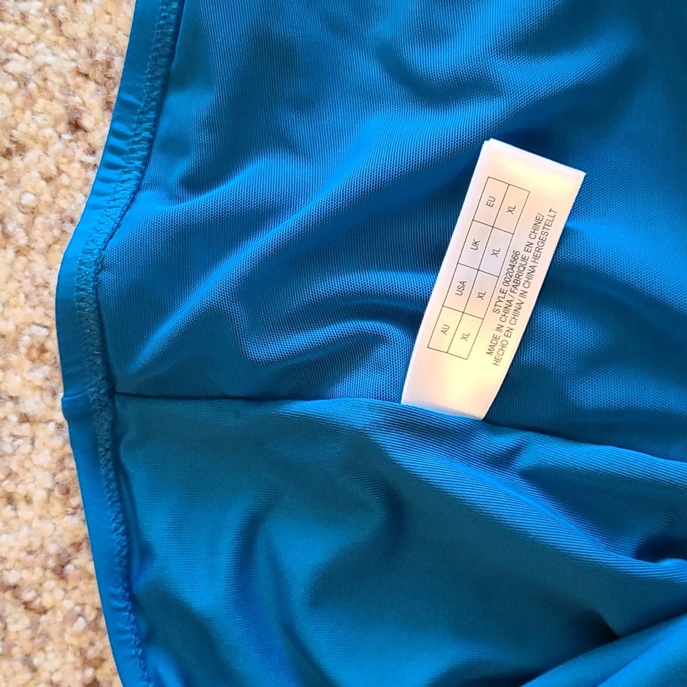 83. City Chic NWT bikini bottom only, size plus 22, lagoon blue, high waist - Picture 6 of 13